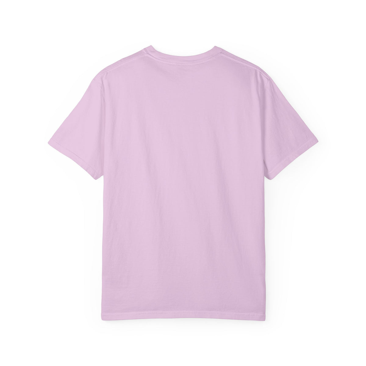 Art Nouveau goddess T-shirt: flower-crowned woman in a pink gown in a stained-glass arch