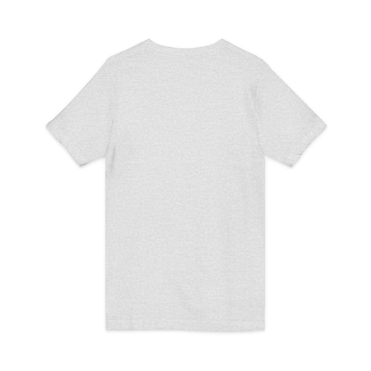 Art Nouveau goddess V-neck tee: flower-crowned woman in a pink gown in a stained-glass arch