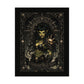 Warboss Mad Sam print: green-skinned orc warrior woman holding a glowing skull in gothic filigree