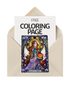 Free coloring page of a gothic Halloween girl with a jack-o&